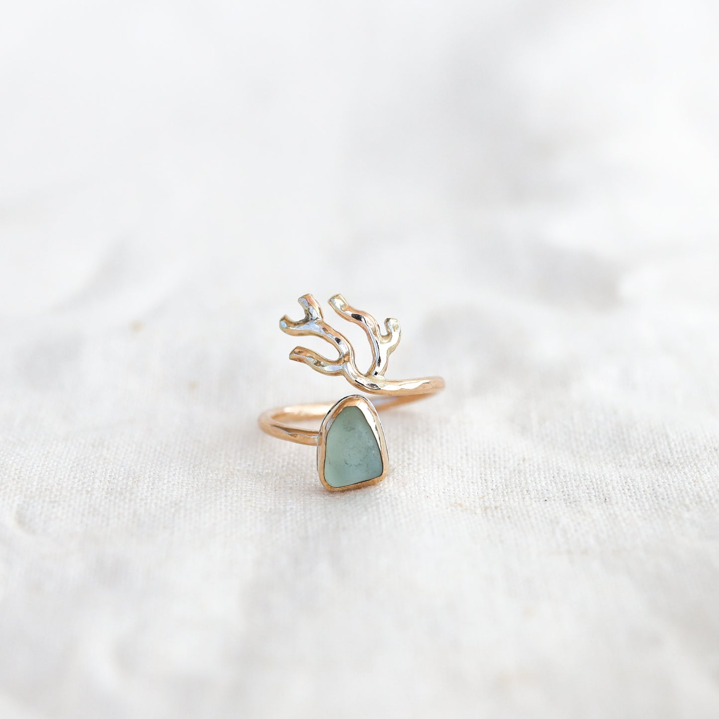Gold Sz. 9 Coral Branch RIng