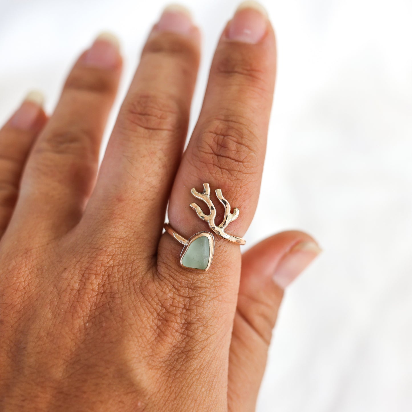 Gold Sz. 9 Coral Branch RIng