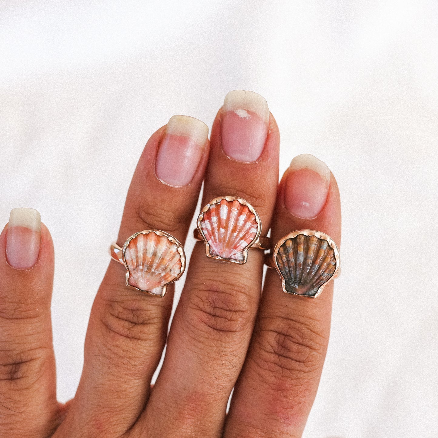 Gold Size 6 Sunrise Shell Ring
