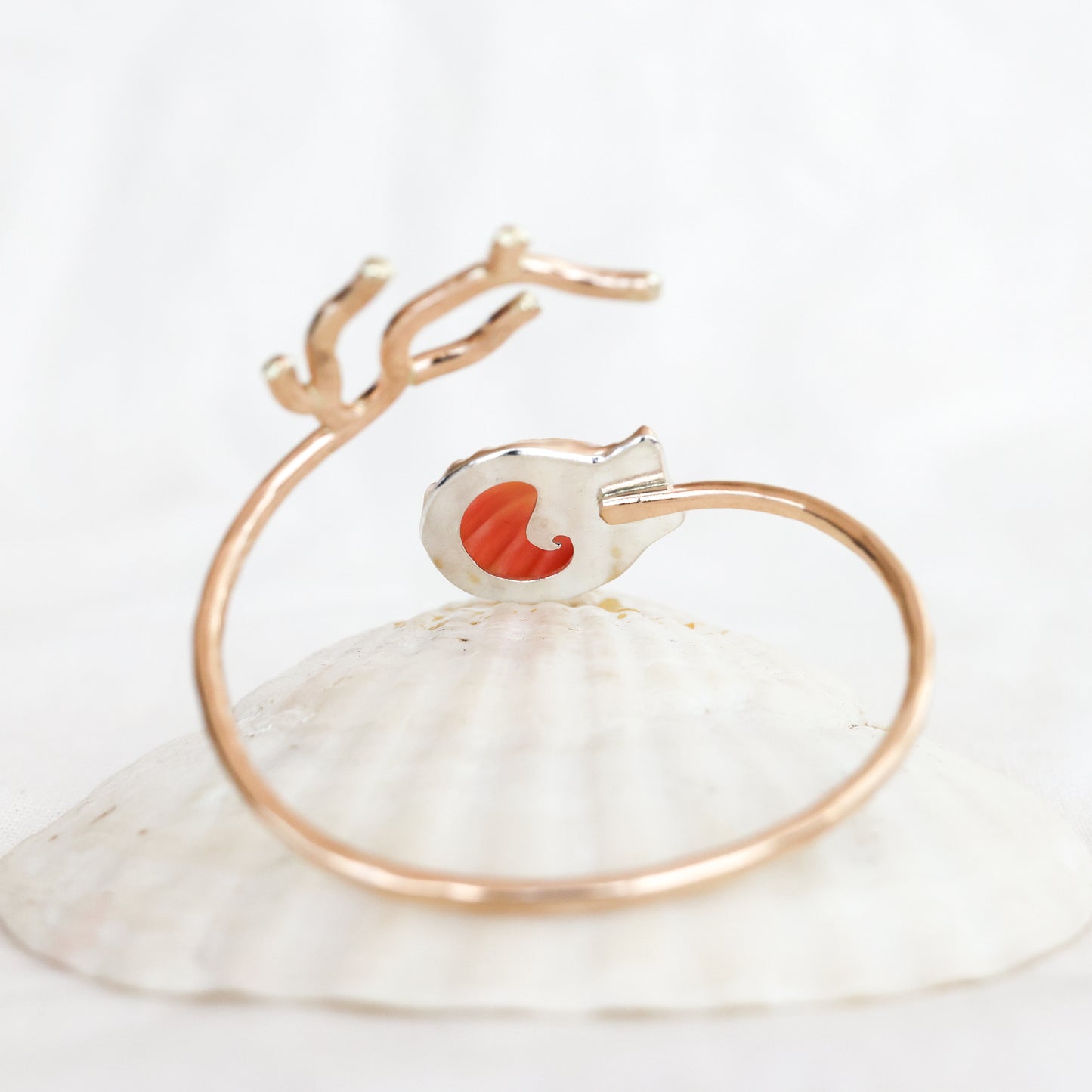 Gold Coral Branch Cuff