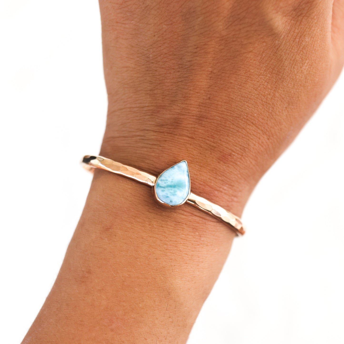 Gold Larimar Cuff