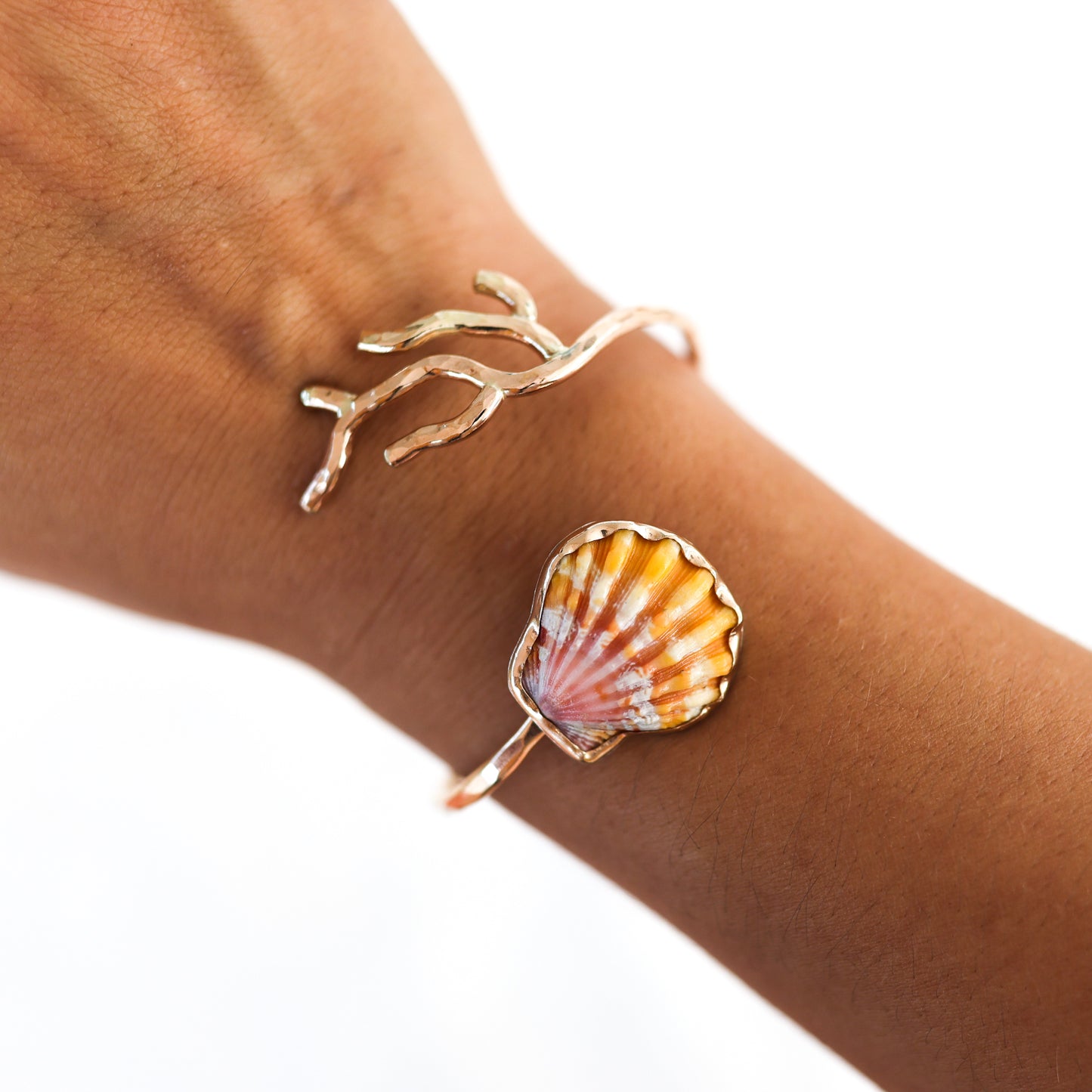 Gold Coral Branch Cuff