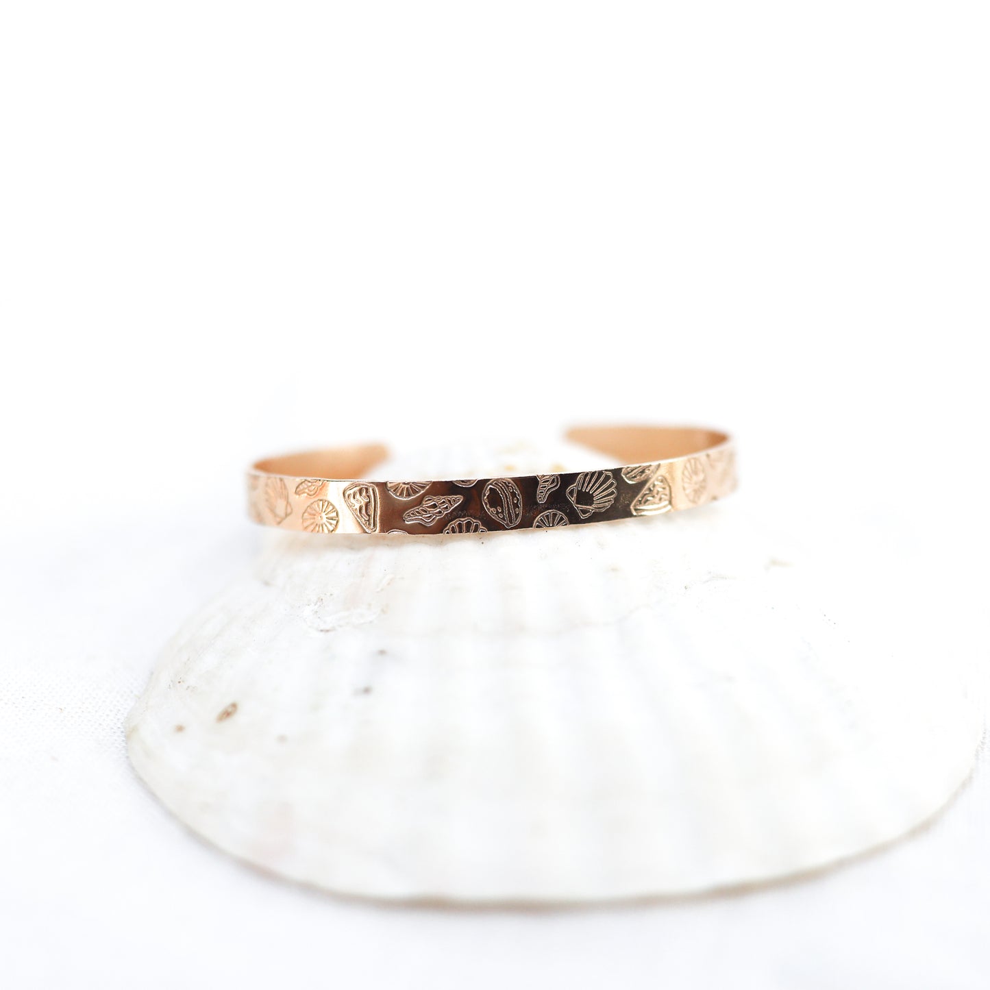Gold Stamped Shell Cuff
