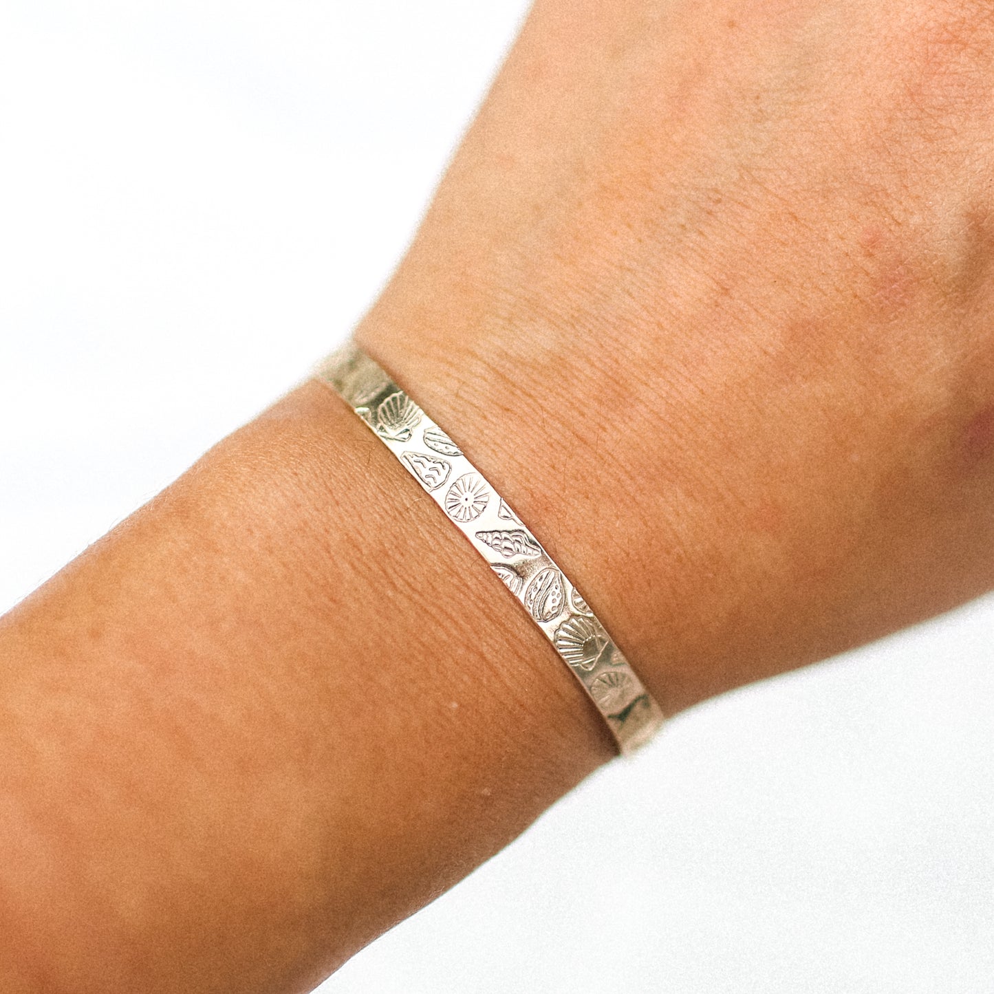 Gold Stamped Shell Cuff