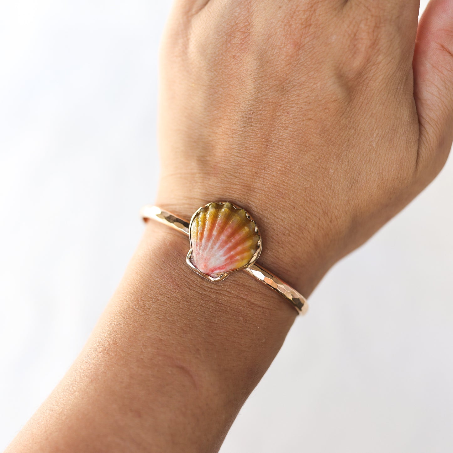 Gold Sunrise Shell Cuff
