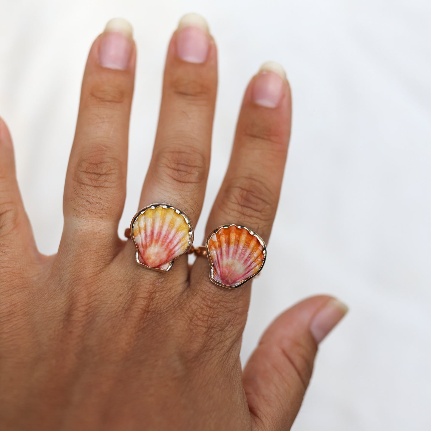 Gold Sz. 10 Sunrise Shell Ring