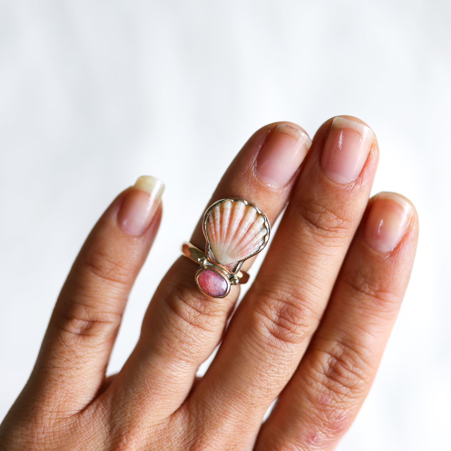 Gold Sz. 5 Sunny and Peruvian Opal Ring