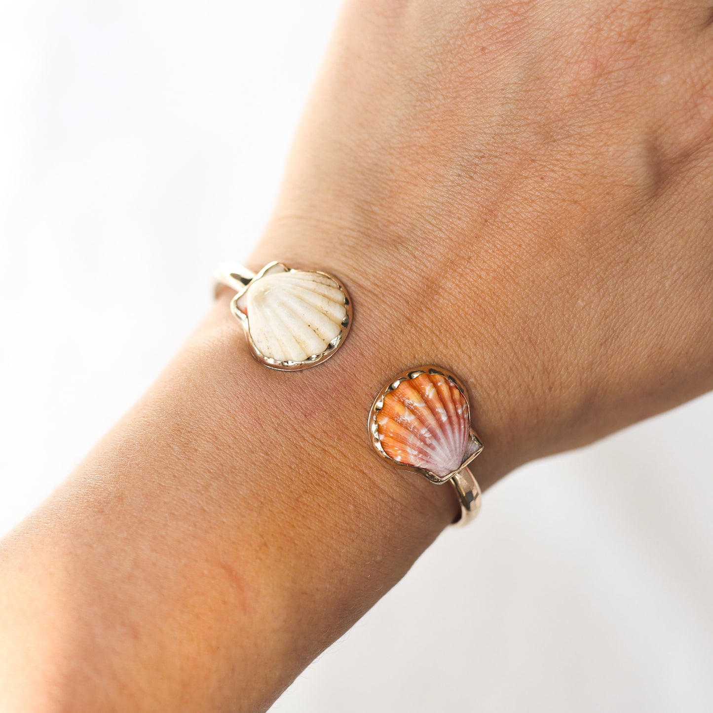 Gold Double Sunrise Shell Cuff