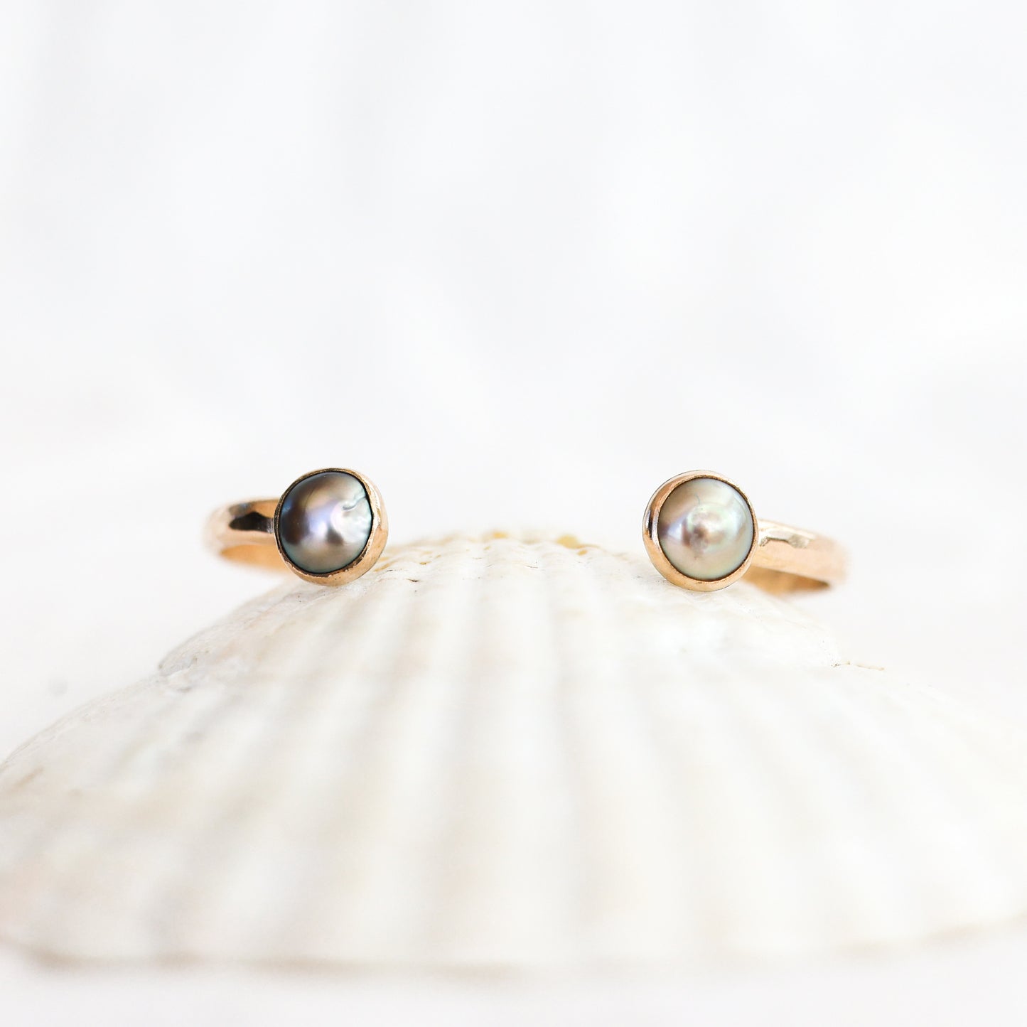 Gold Double Tahitian Pearl Cuff