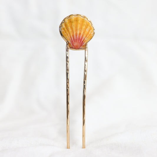 Gold Sunrise Shell Hairpin