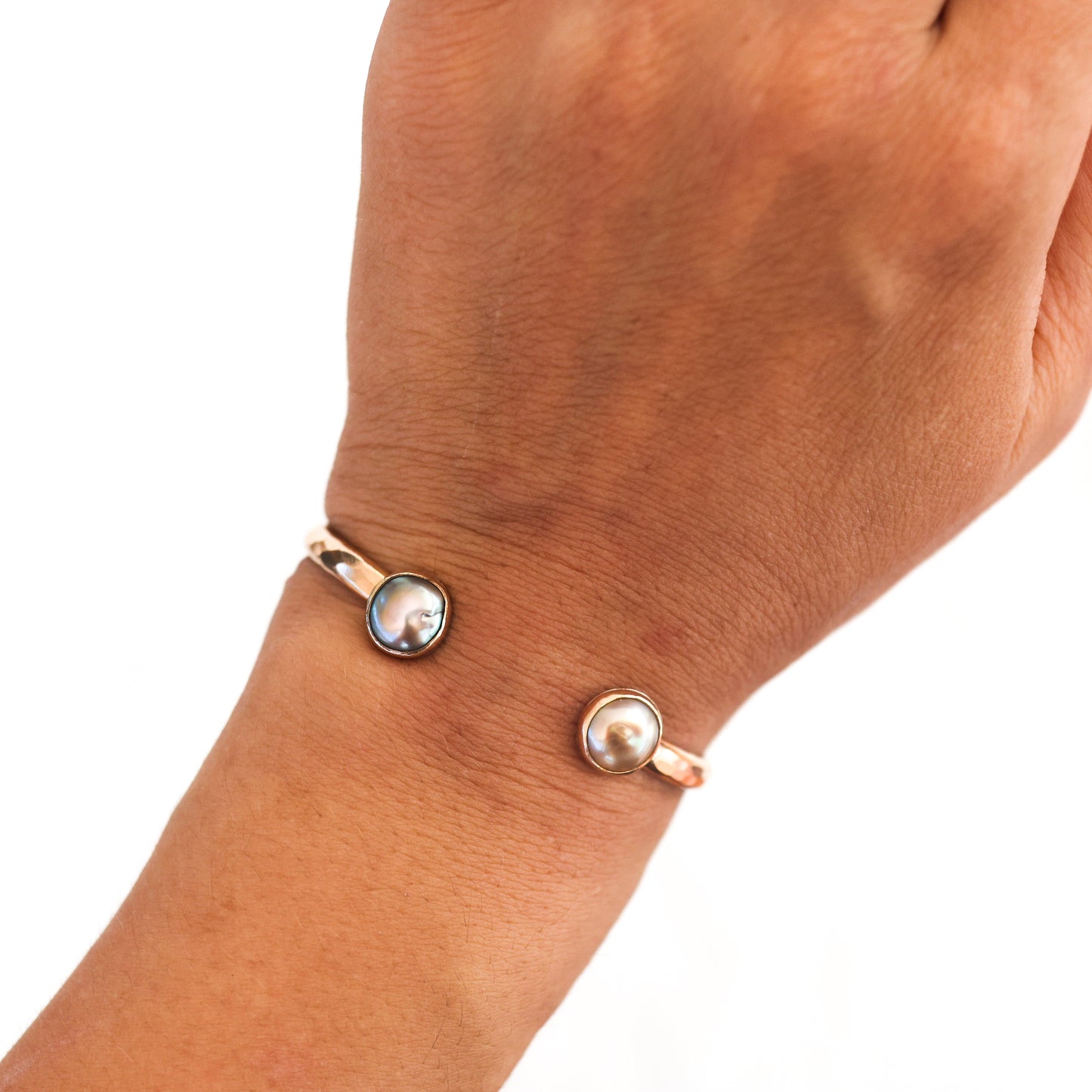 Gold Double Tahitian Pearl Cuff