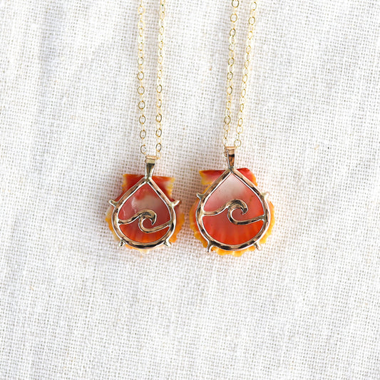 Gold Ocean Drop Sunny Necklaces