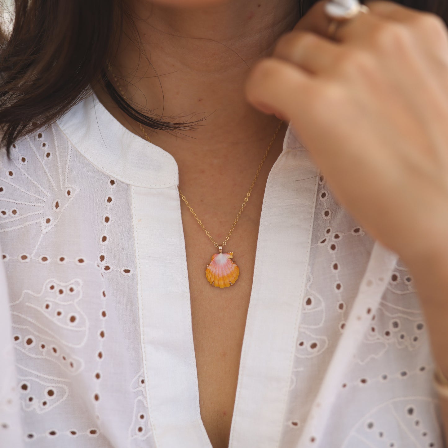 Gold Ocean Drop Sunny Necklaces