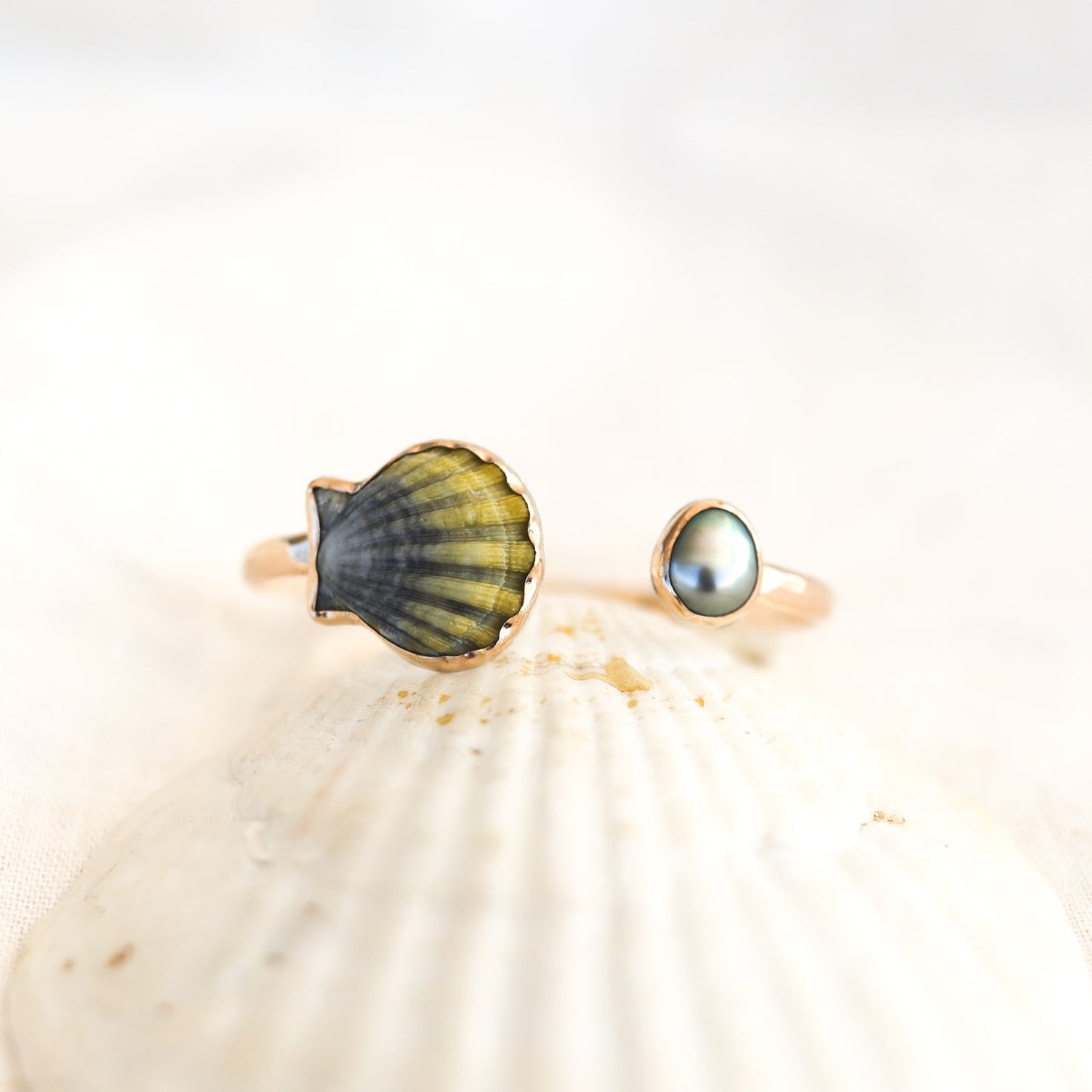 Gold Moonrise and Tahitian Pearl Cuff