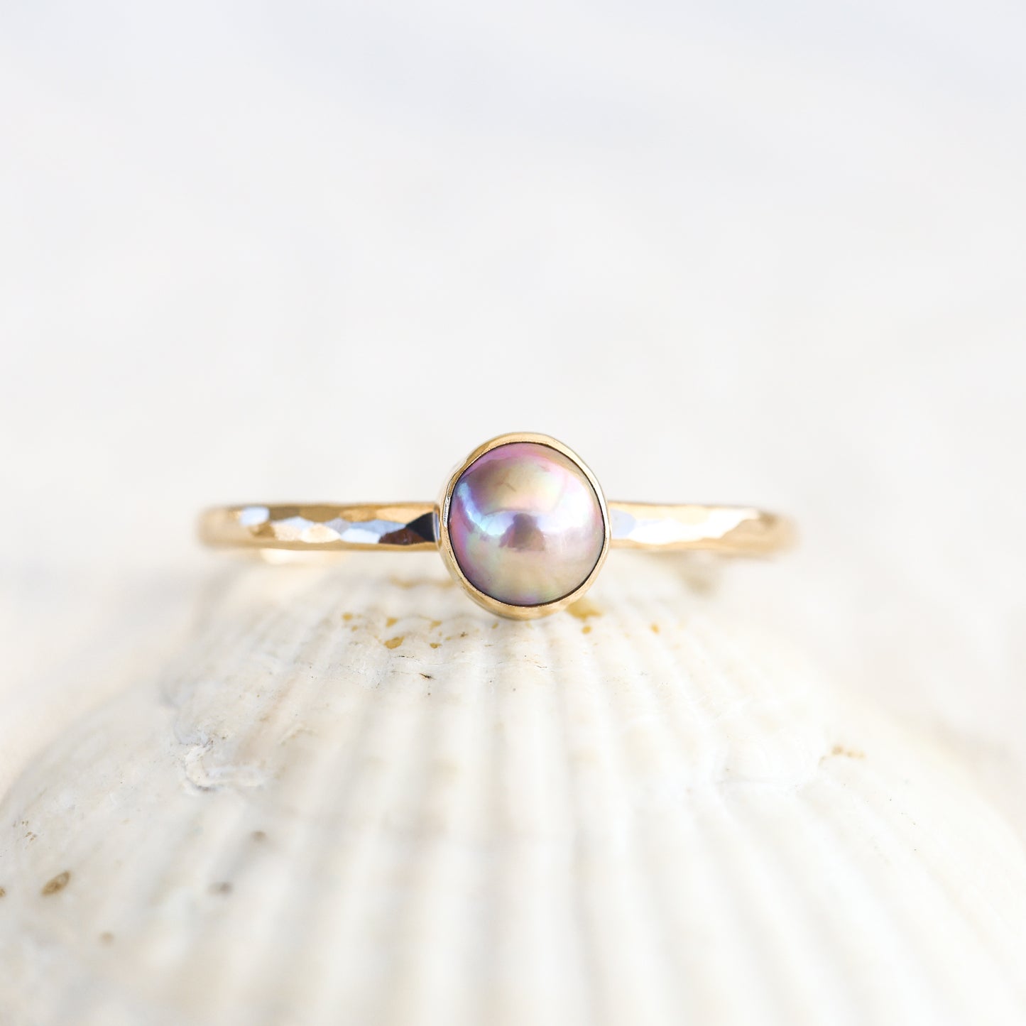 Gold Pink Edison Pearl Cuff