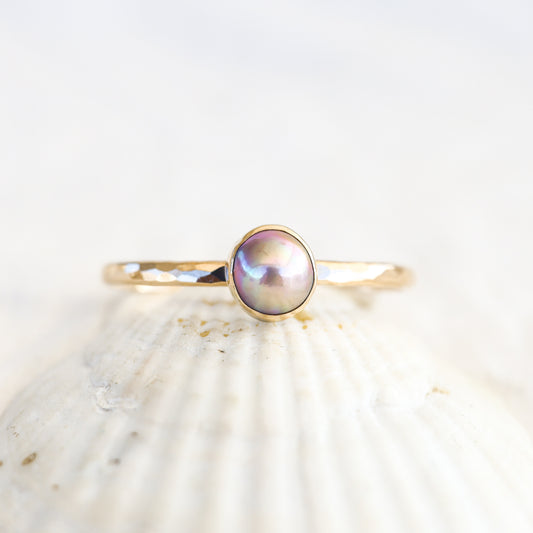 Gold Pink Edison Pearl Cuff