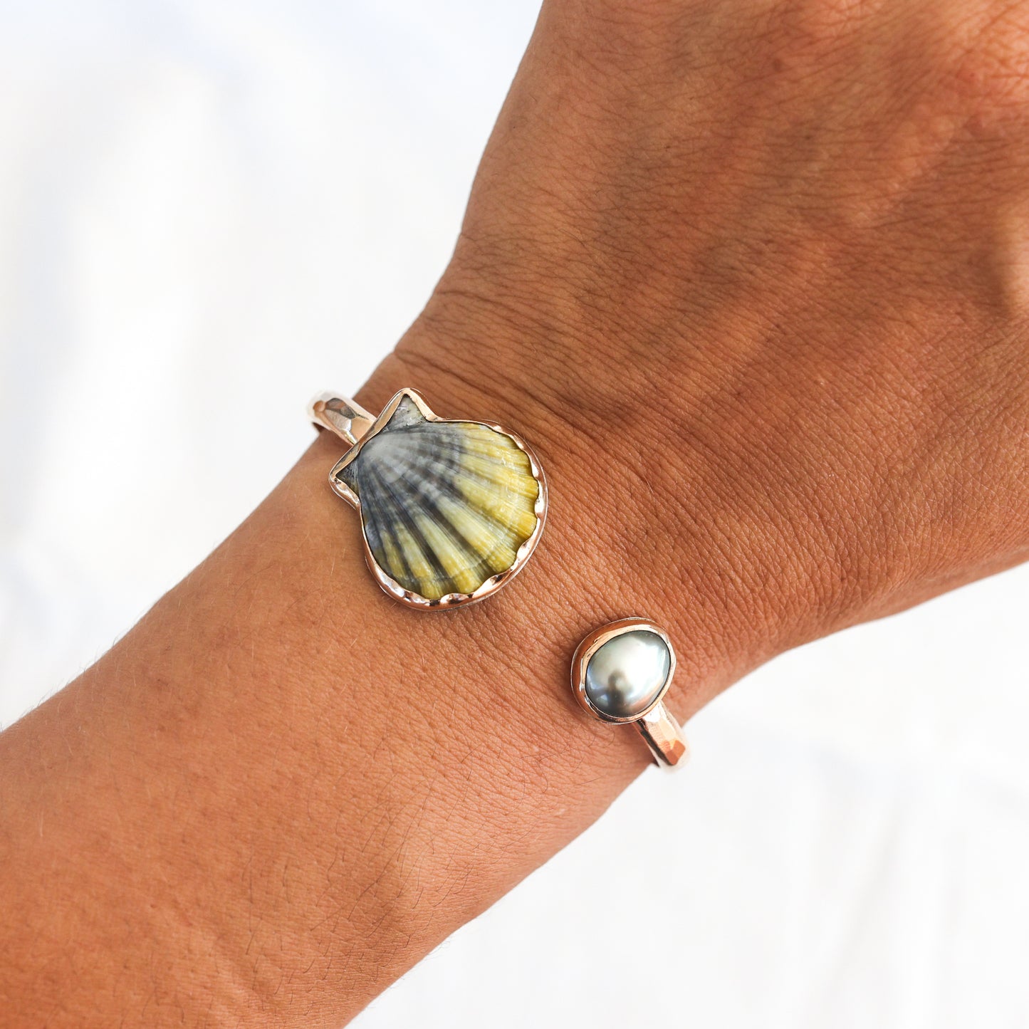 Gold Moonrise and Tahitian Pearl Cuff