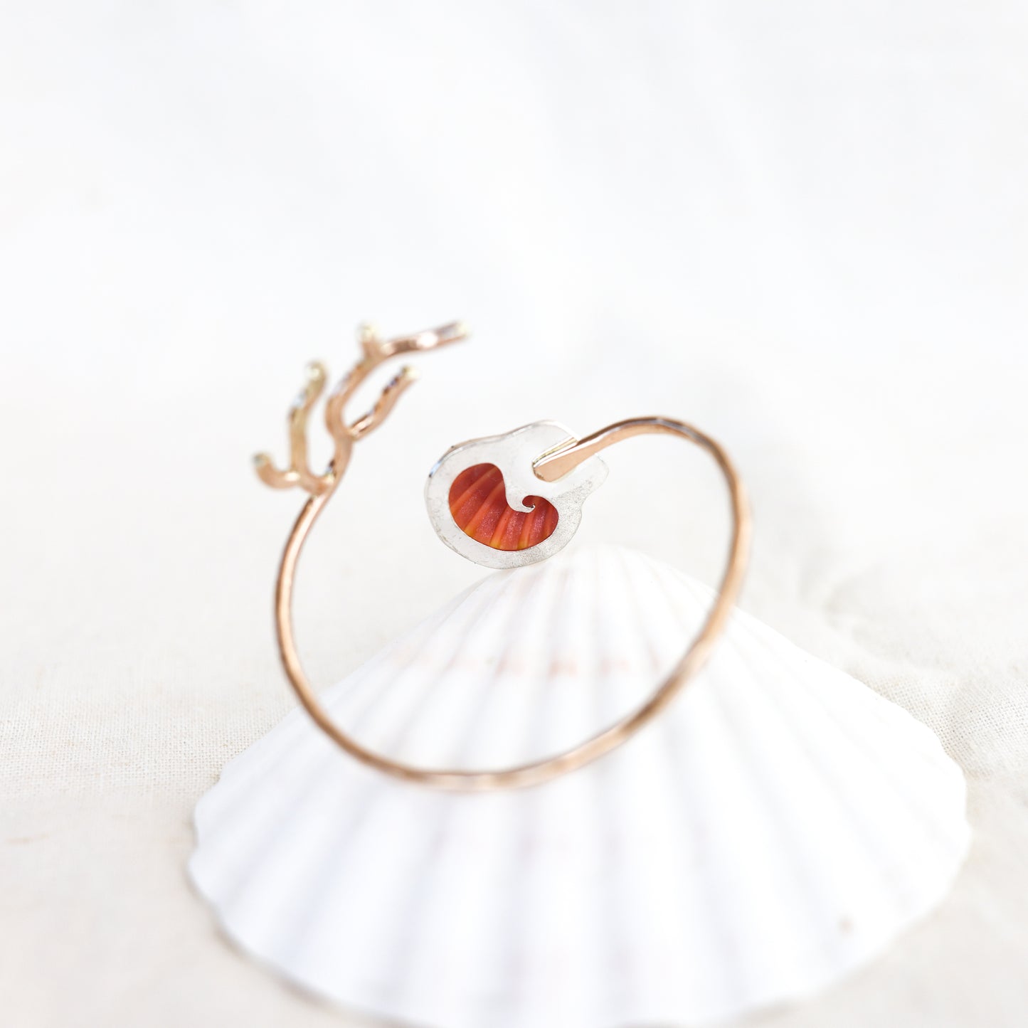 Gold Coral Branch Cuff