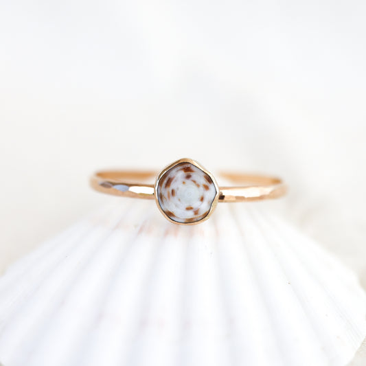 Gold Puka Shell Cuff