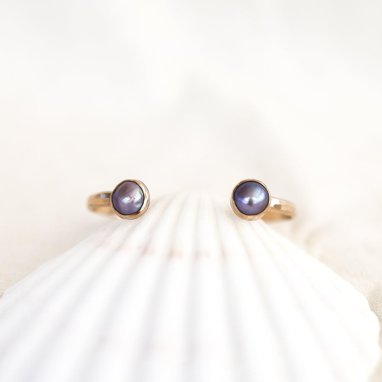 Gold Double Pink Edison Pearl Cuff