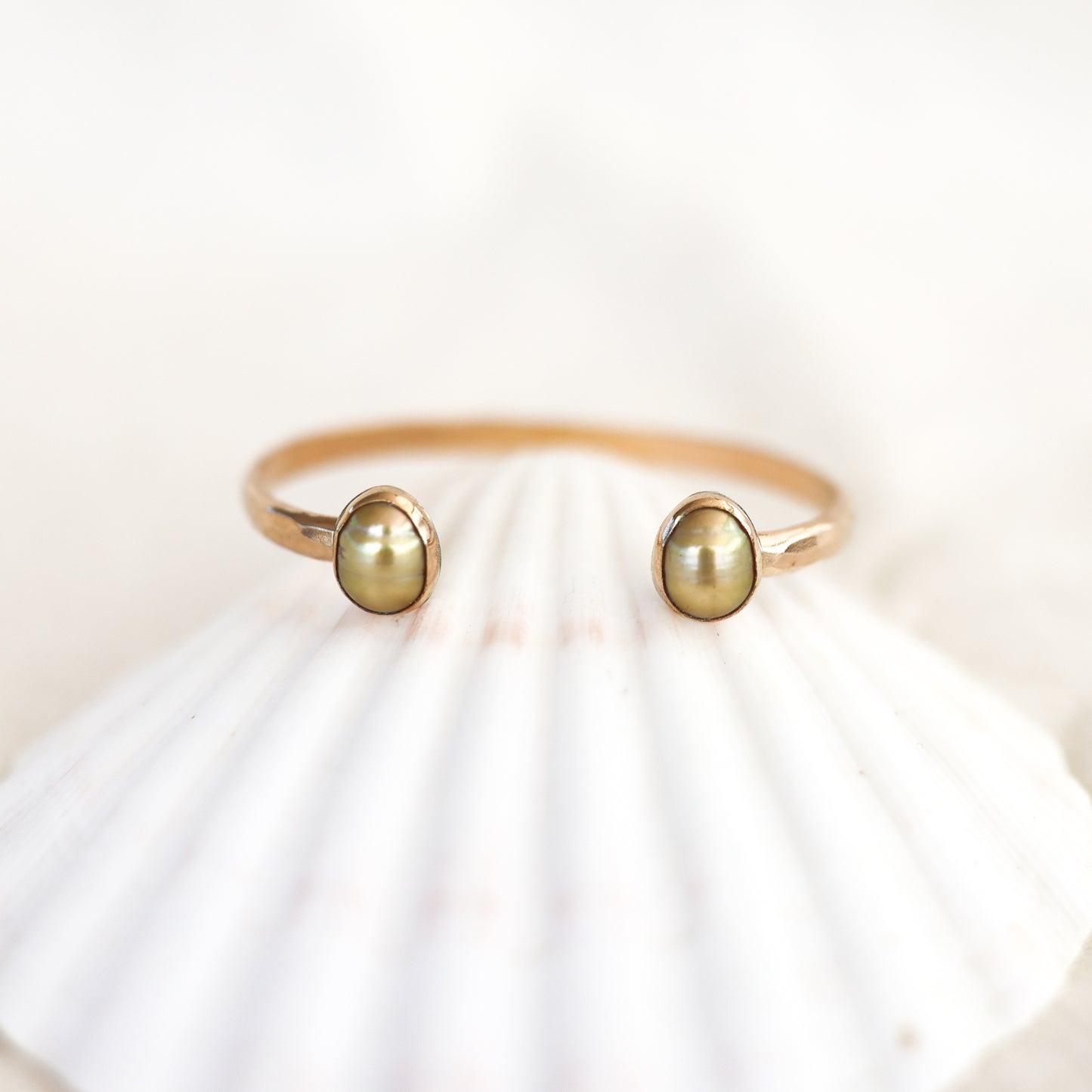 Gold Double South Sea Pearl Cuff