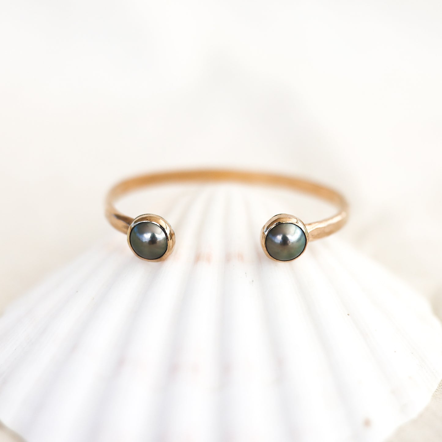 Gold Double Tahitian Pearl Cuff
