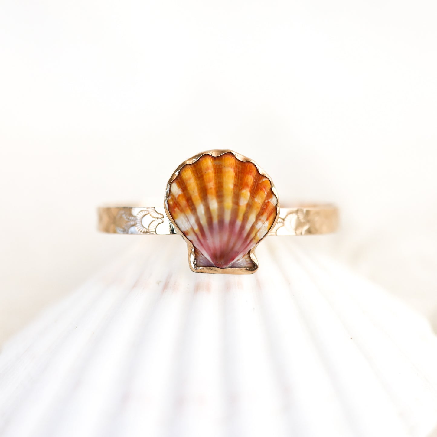 Gold Sunrise Shell Mermaid Cuff