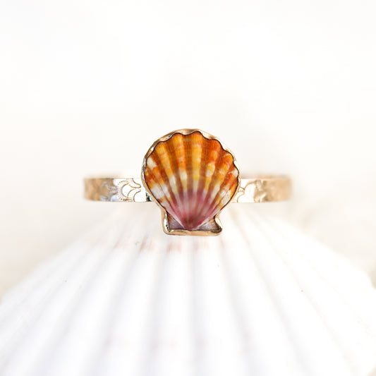 Gold Sunrise Shell Mermaid Cuff