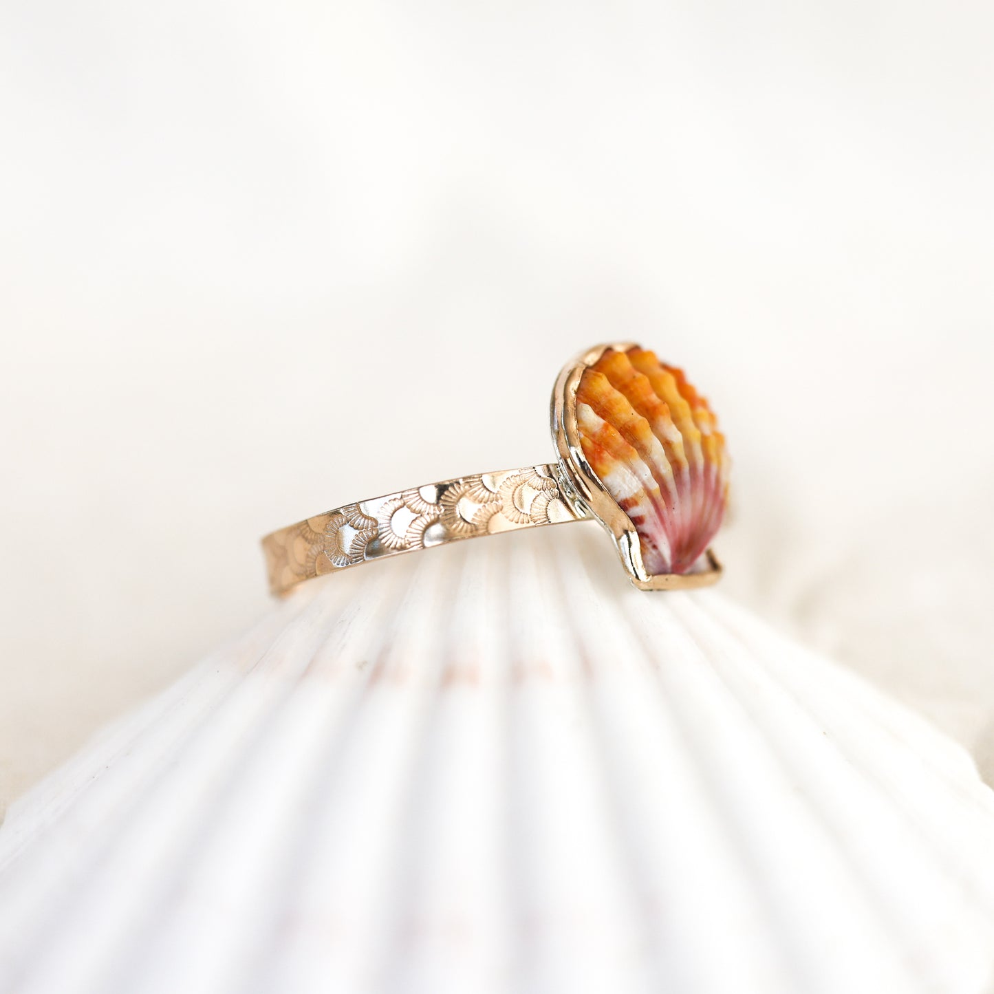 Gold Sunrise Shell Mermaid Cuff