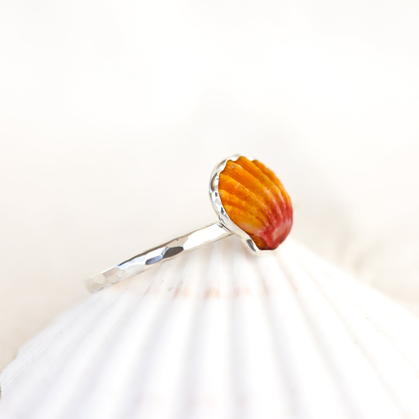 Silver Sunrise Shell Cuff