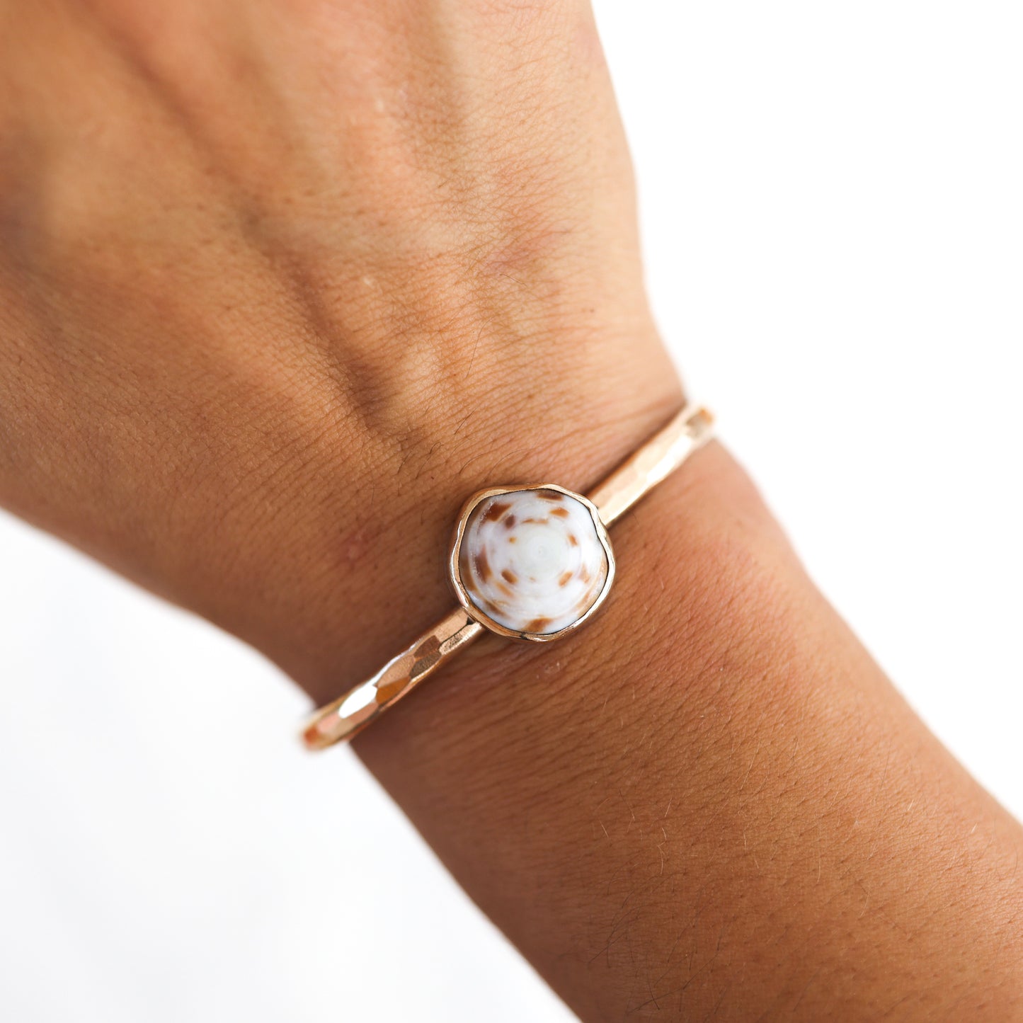 Gold Puka Shell Cuff