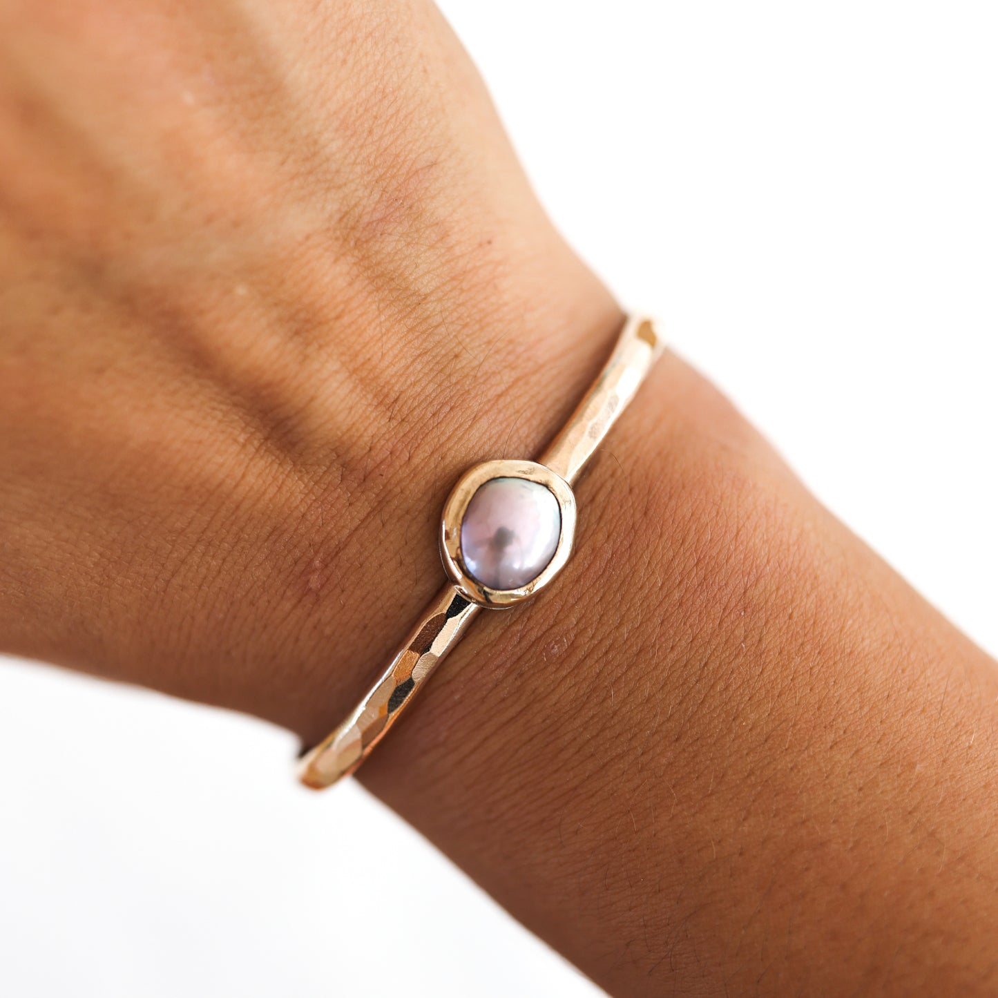 Gold Pink Edison Pearl Cuff