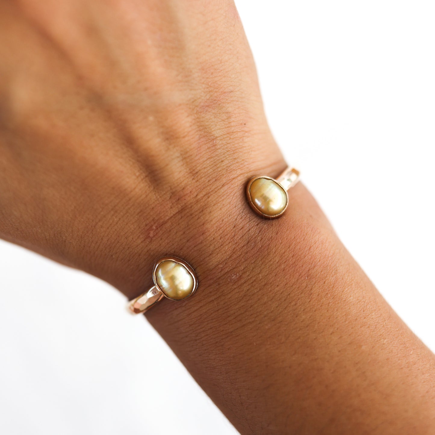 Gold Double South Sea Pearl Cuff