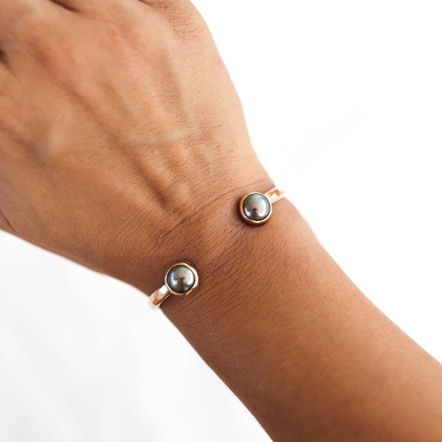 Gold Double Tahitian Pearl Cuff