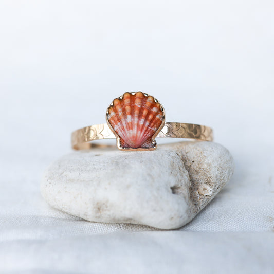 Gold Sunrise Shell Mermaid Cuff