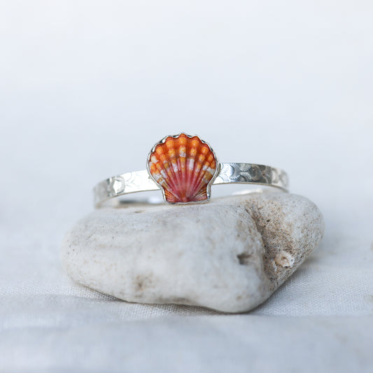 Silver Sunrise Shell Mermaid Cuff