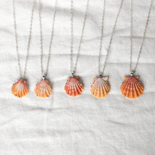 Silver Sunrise Shell Necklaces