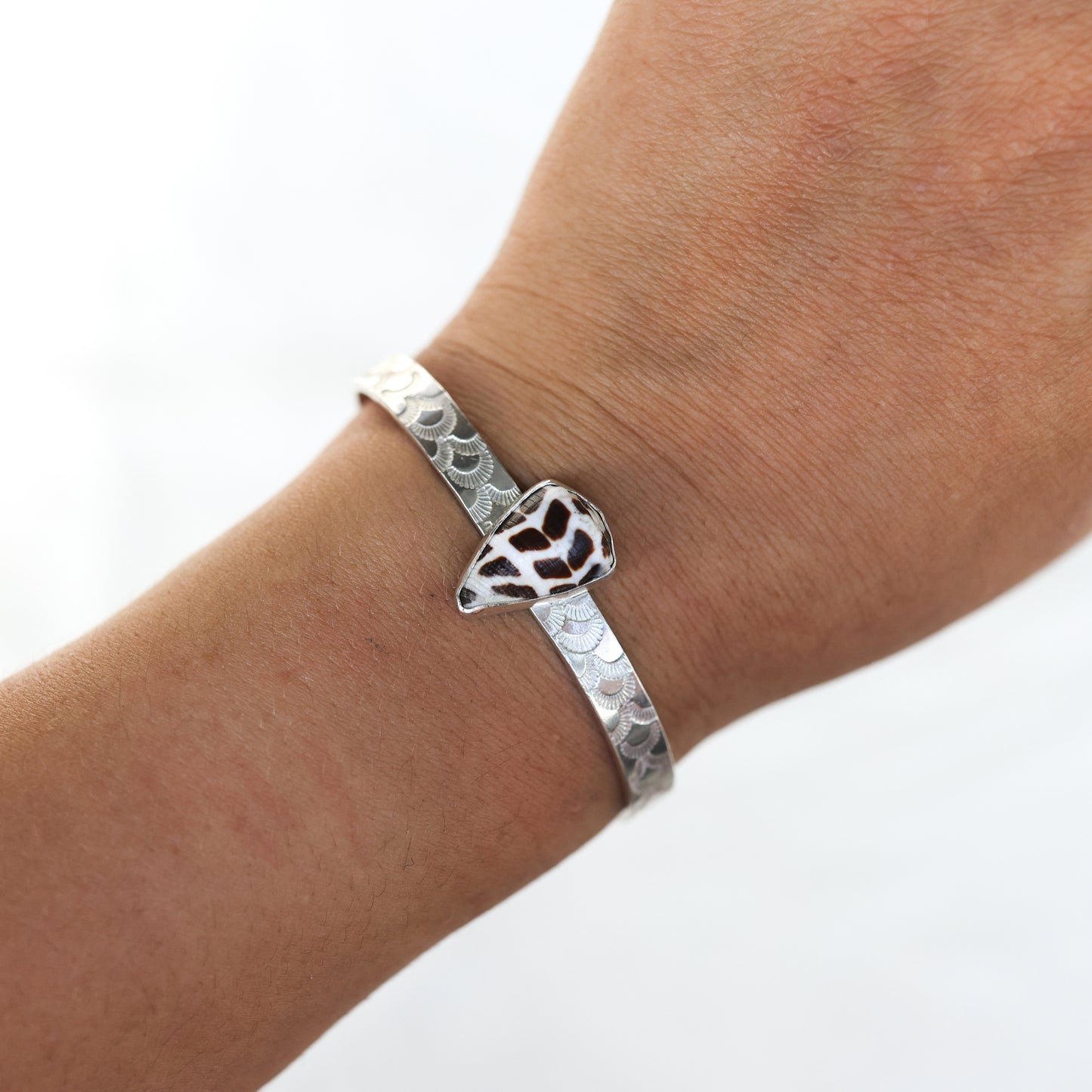 Silver Hebrew Cone Cuff