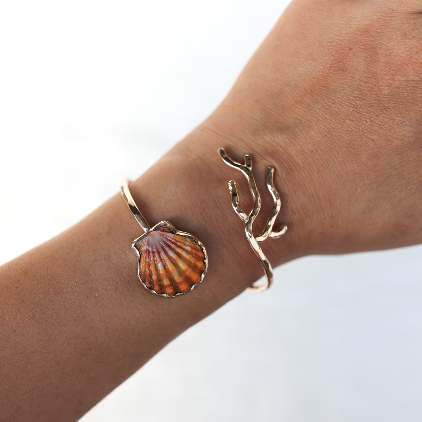 Gold Coral Branch Cuff