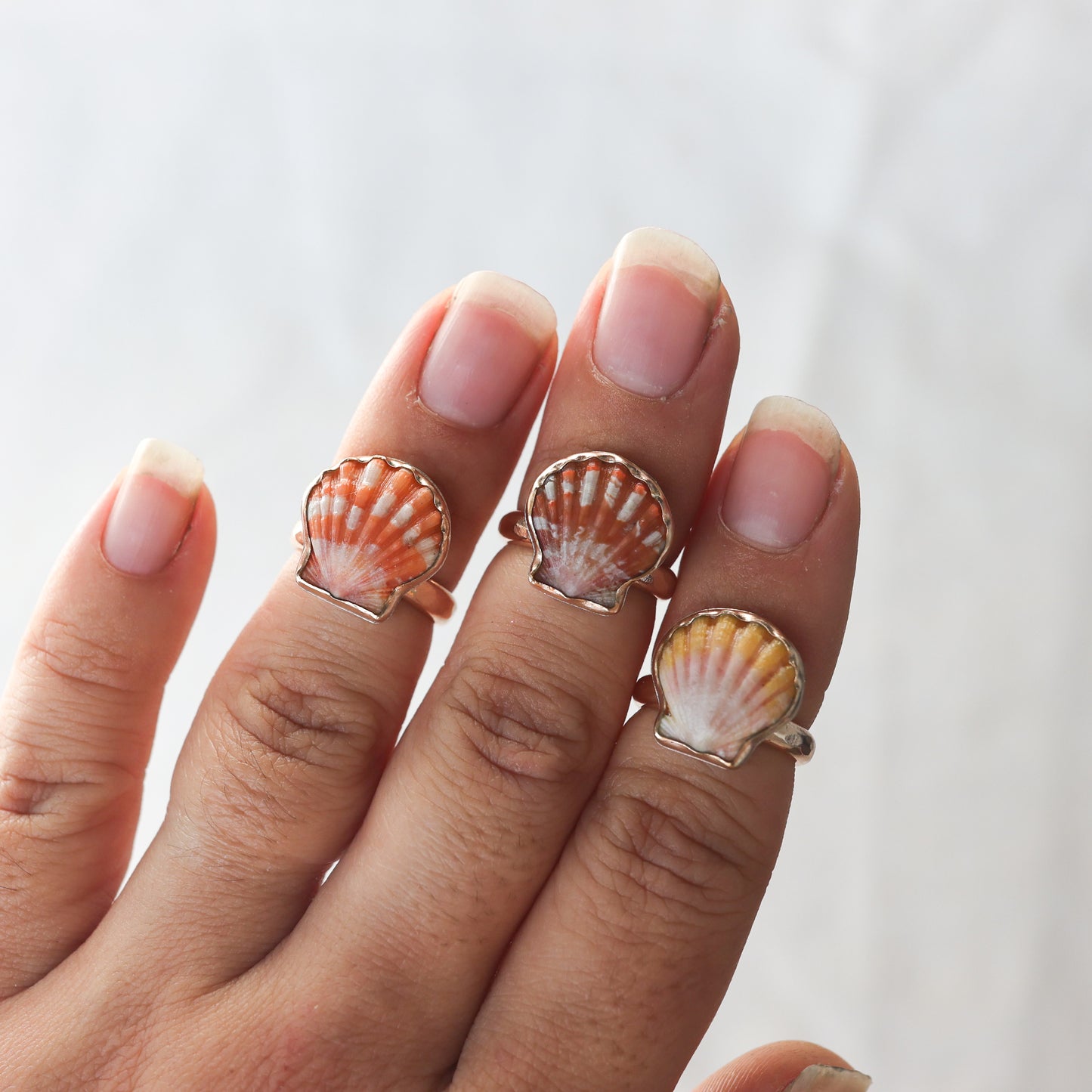 Gold Size 5 Sunrise Shell Ring