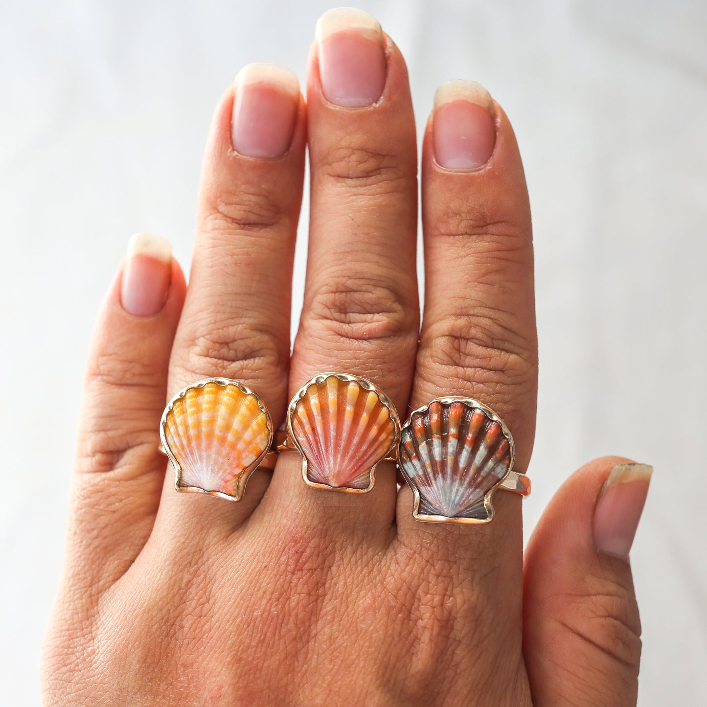 Gold Sz. 9 Sunrise Shell Ring