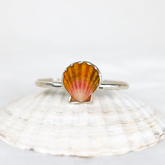 Silver Sunrise Shell Cuff