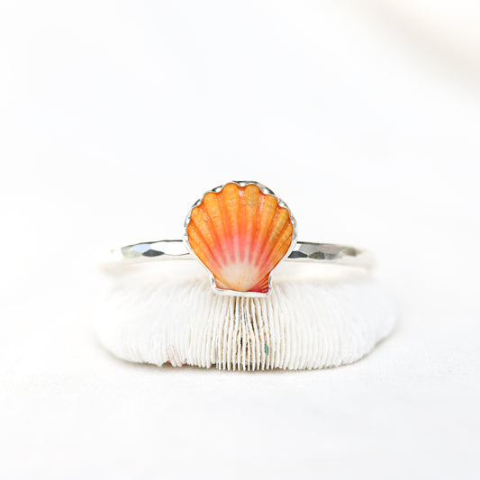 Silver Sunrise Shell Cuff