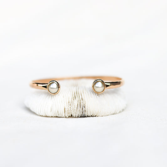 Gold Double South Sea Pearl Cuff