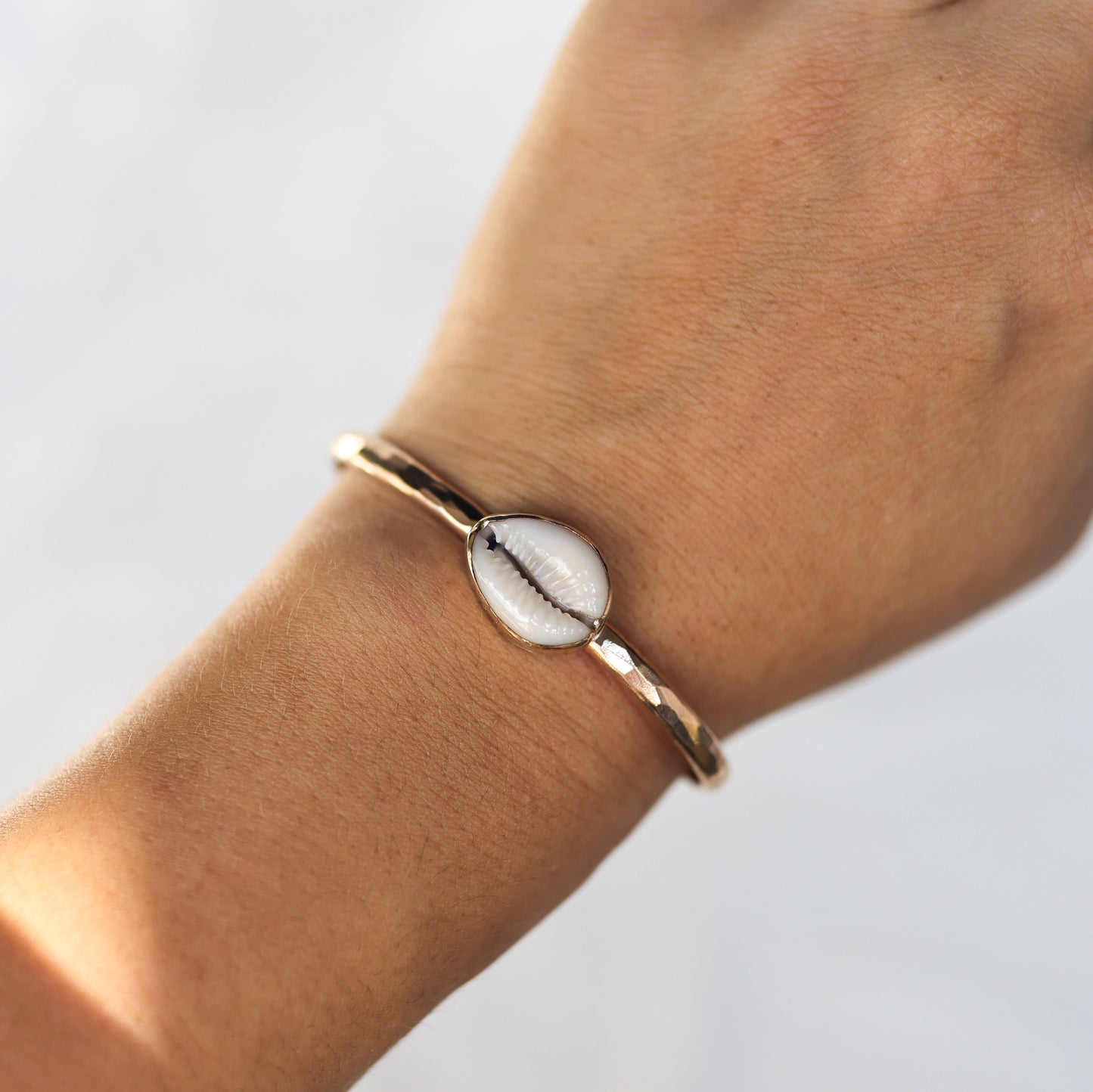 Gold Cowrie Shell Cuff