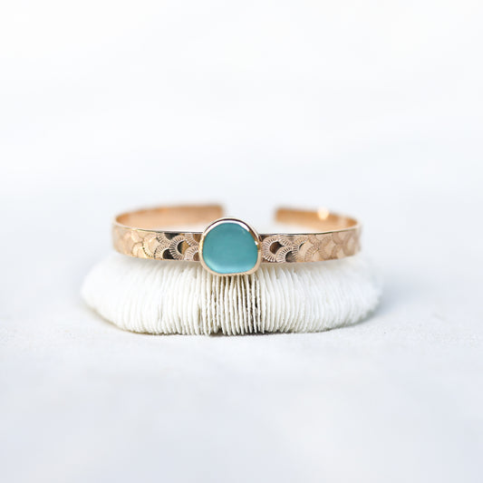 Gold Sea Glass Mermaid Cuff