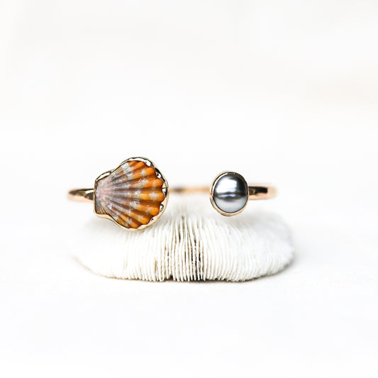 Gold Sunrise and Tahitian Pearl Cuff