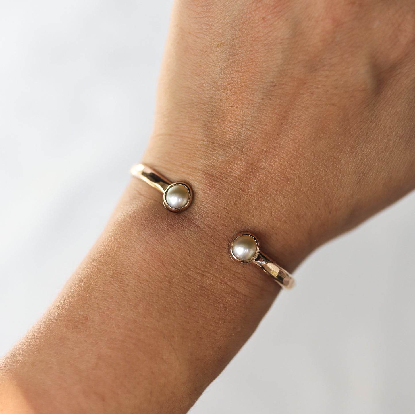 Gold Double South Sea Pearl Cuff