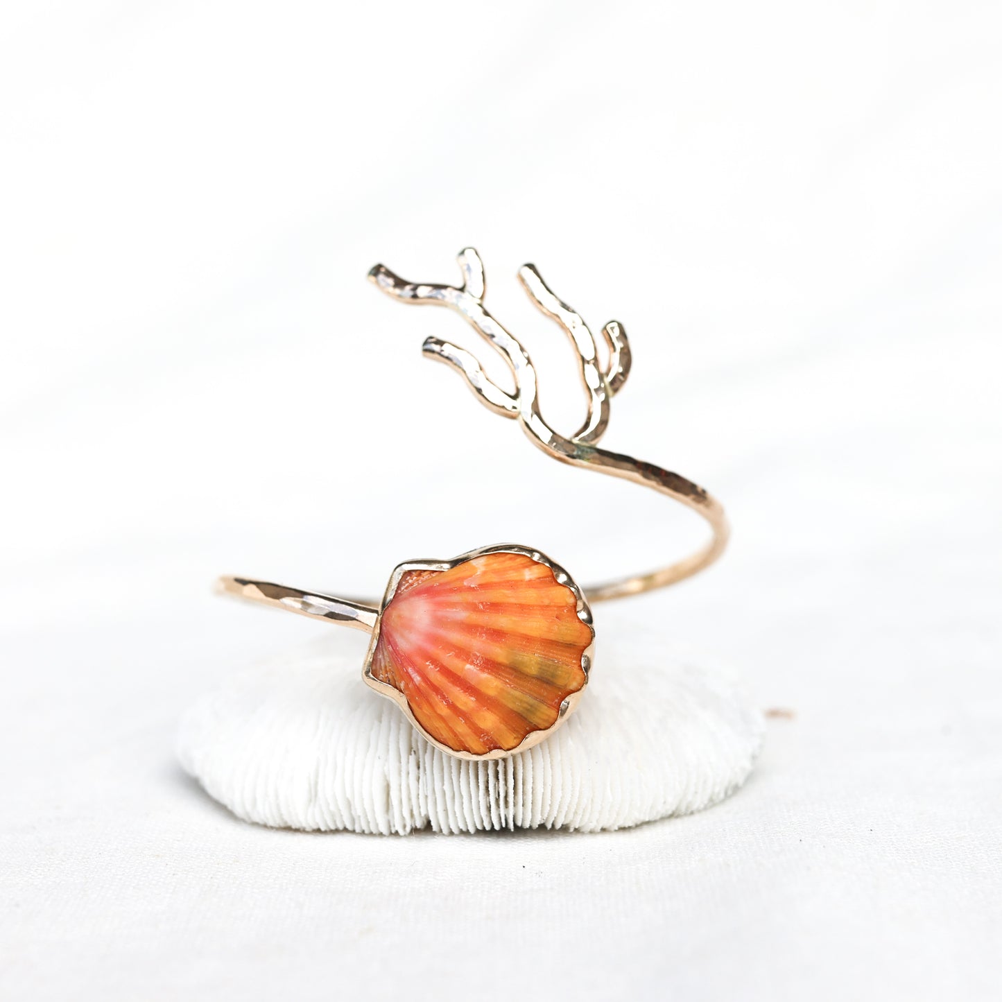 Gold Coral Branch Cuff