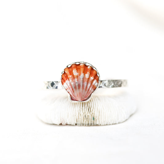 Silver Sunrise Shell Mermaid Cuff